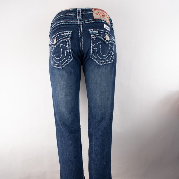 True Religion Joey Super T Straight 28 (27 X 32) Women's Denim Jeans Medium Wash - Picture 6 of 14